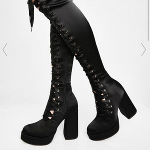 LUNA DOLLHOUSE DIVA THIGH HIGH BOOTS
